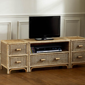 Wicker furniture TV stand